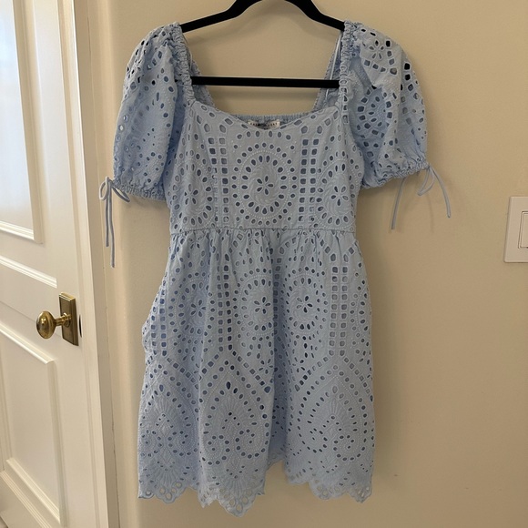 English Factory Light Blue Eyelet Dress - Picture 1 of 1